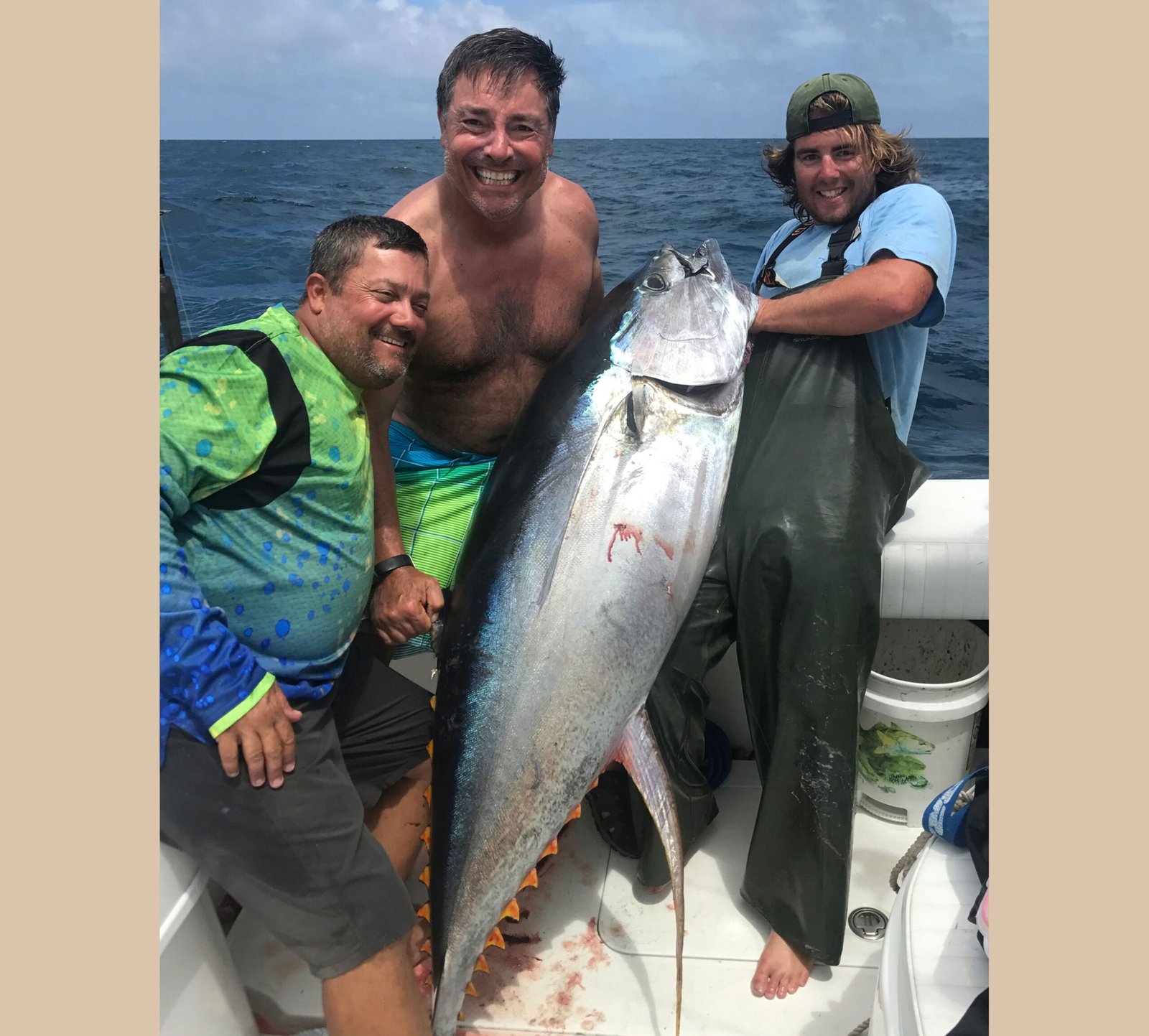 My 182 pound tuna with Jimmy and Joey